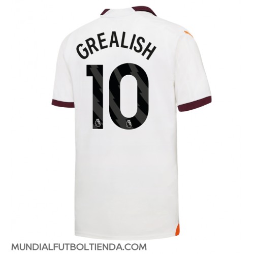 Camiseta Manchester City Jack Grealish #10 Segunda Equipación Replica 2023-24 mangas cortas